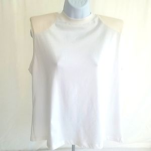 Les Coyotes De Paris Women's Devon Strong-Shoulder White Top Size 2